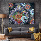 Custom NAIDOC Week 2024 Carlton Blues Tapestry Australia Aboriginal Dot Painting