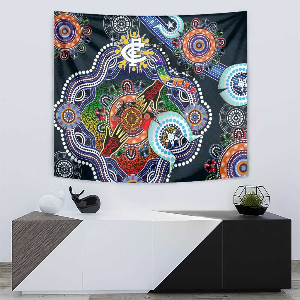 Custom NAIDOC Week 2024 Carlton Blues Tapestry Australia Aboriginal Dot Painting