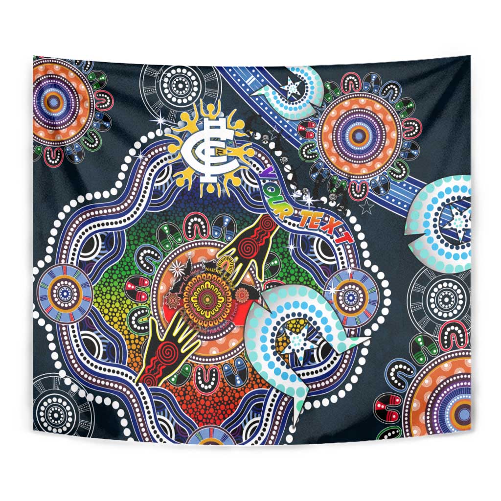 Custom NAIDOC Week 2024 Carlton Blues Tapestry Australia Aboriginal Dot Painting