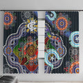 Custom NAIDOC Week 2024 Carlton Blues Window Curtain Australia Aboriginal Dot Painting