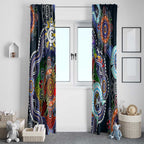 Custom NAIDOC Week 2024 Carlton Blues Window Curtain Australia Aboriginal Dot Painting