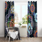 Custom NAIDOC Week 2024 Carlton Blues Window Curtain Australia Aboriginal Dot Painting