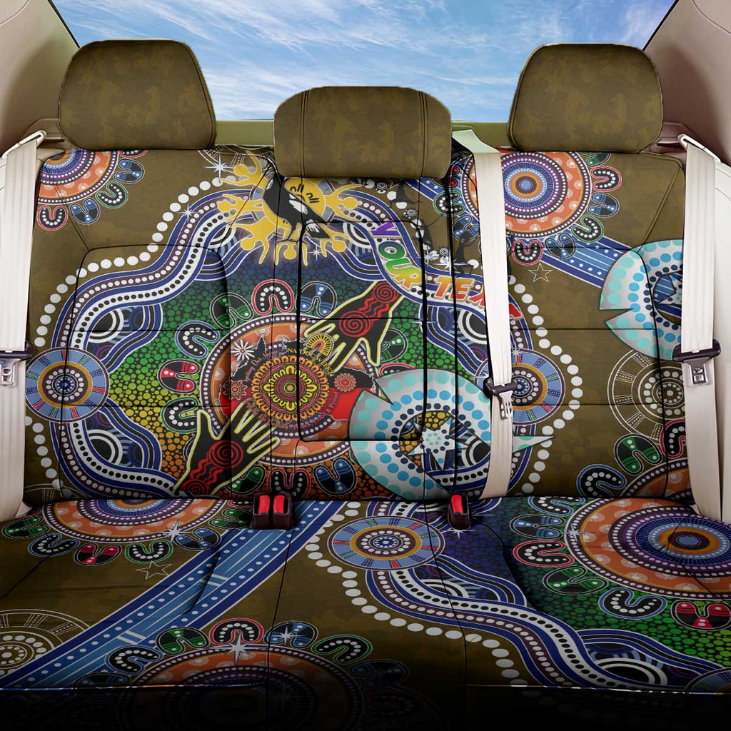Custom NAIDOC Week 2024 Collingwood Magpies Back Car Seat Cover Australia Aboriginal Dot Painting