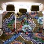 Custom NAIDOC Week 2024 Collingwood Magpies Back Car Seat Cover Australia Aboriginal Dot Painting