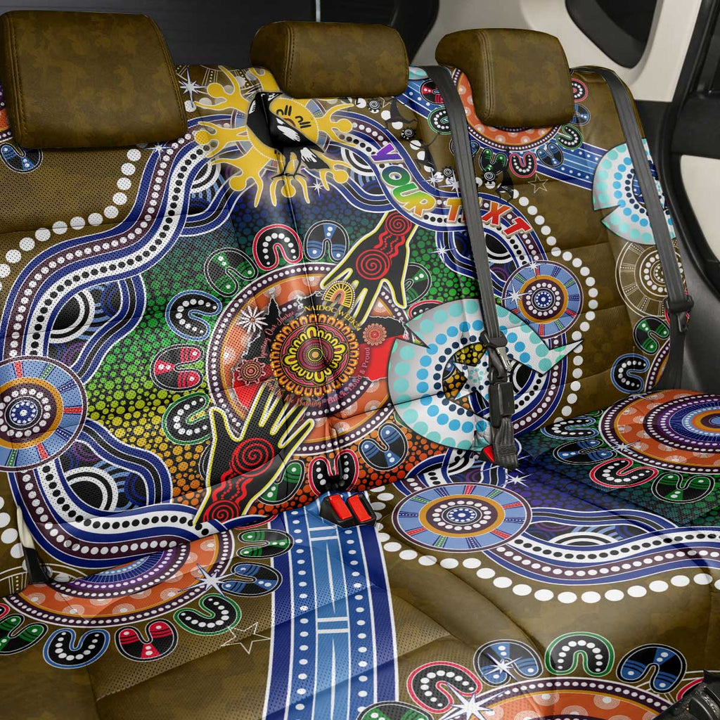 Custom NAIDOC Week 2024 Collingwood Magpies Back Car Seat Cover Australia Aboriginal Dot Painting