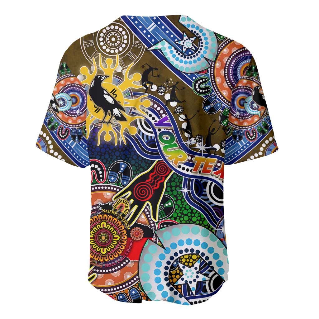 Custom NAIDOC Week 2024 Collingwood Magpies Baseball Jersey Australia Aboriginal Dot Painting