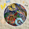 Custom NAIDOC Week 2024 Collingwood Magpies Beach Blanket Australia Aboriginal Dot Painting