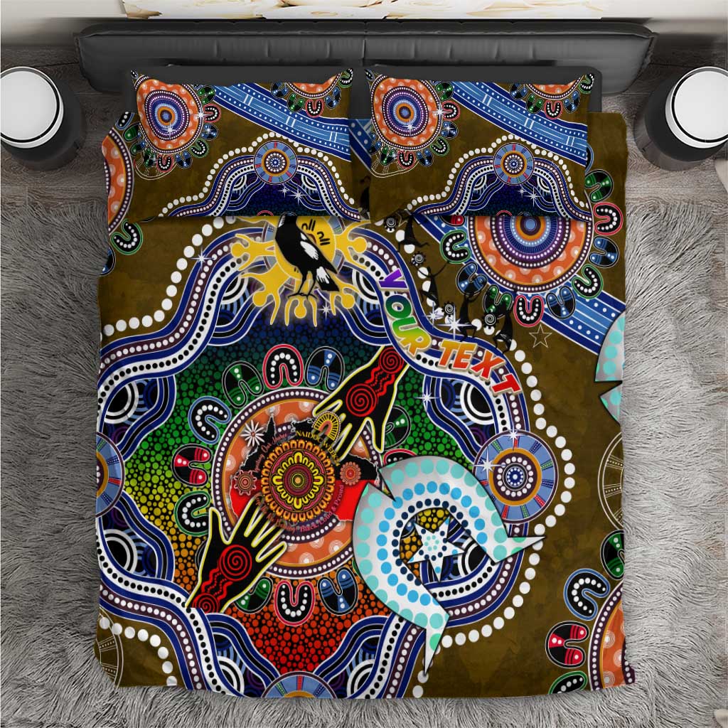 Custom NAIDOC Week 2024 Collingwood Magpies Bedding Set Australia Aboriginal Dot Painting