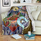 Custom NAIDOC Week 2024 Collingwood Magpies Blanket Australia Aboriginal Dot Painting