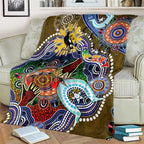 Custom NAIDOC Week 2024 Collingwood Magpies Blanket Australia Aboriginal Dot Painting
