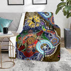 Custom NAIDOC Week 2024 Collingwood Magpies Blanket Australia Aboriginal Dot Painting