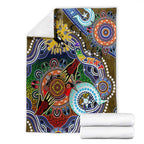 Custom NAIDOC Week 2024 Collingwood Magpies Blanket Australia Aboriginal Dot Painting