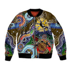 Custom NAIDOC Week 2024 Collingwood Magpies Bomber Jacket Australia Aboriginal Dot Painting