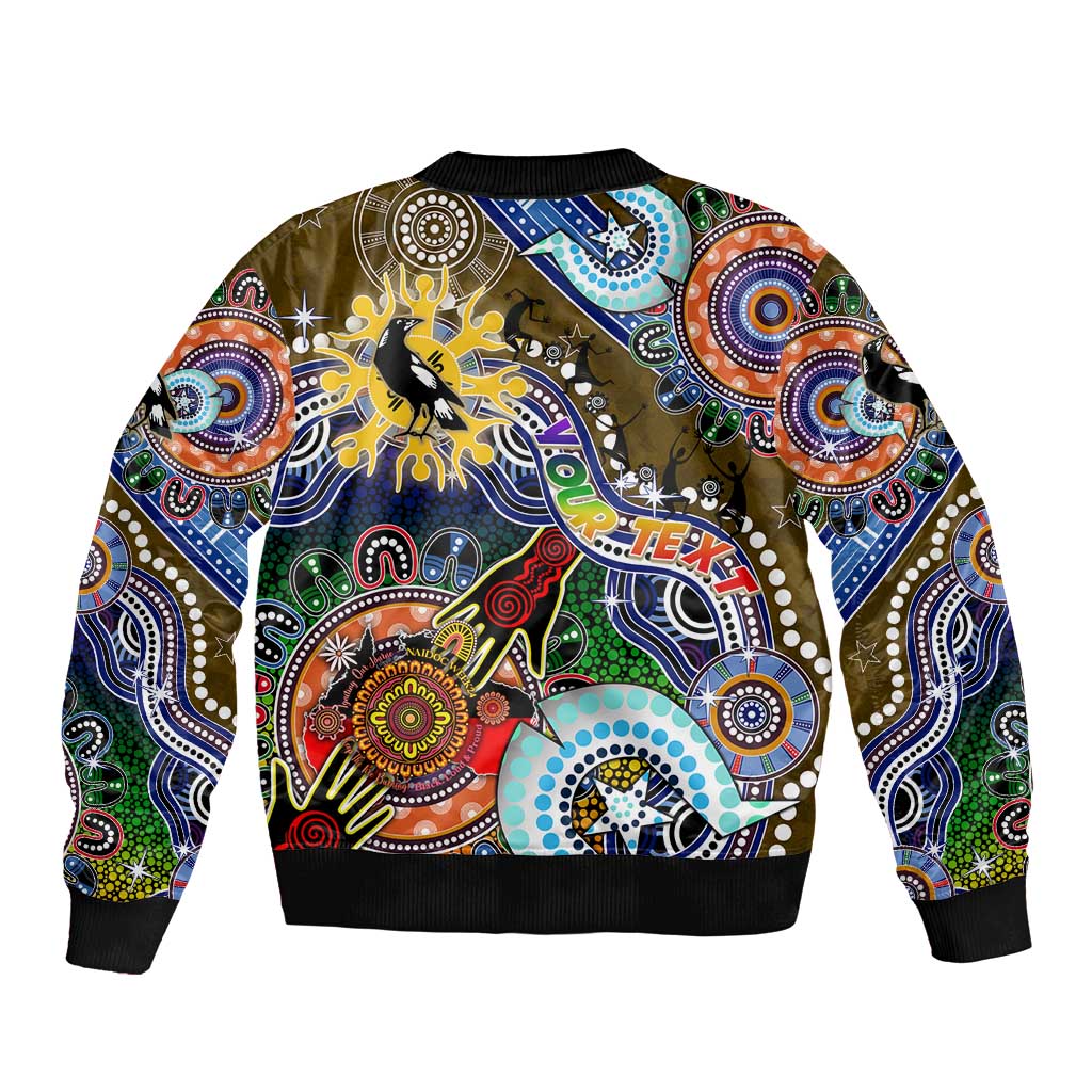 Custom NAIDOC Week 2024 Collingwood Magpies Bomber Jacket Australia Aboriginal Dot Painting