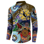 Custom NAIDOC Week 2024 Collingwood Magpies Button Sweatshirt Australia Aboriginal Dot Painting