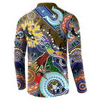 Custom NAIDOC Week 2024 Collingwood Magpies Button Sweatshirt Australia Aboriginal Dot Painting