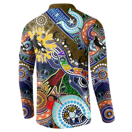 Custom NAIDOC Week 2024 Collingwood Magpies Button Sweatshirt Australia Aboriginal Dot Painting
