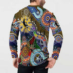 Custom NAIDOC Week 2024 Collingwood Magpies Button Sweatshirt Australia Aboriginal Dot Painting