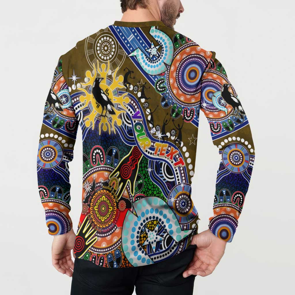Custom NAIDOC Week 2024 Collingwood Magpies Button Sweatshirt Australia Aboriginal Dot Painting