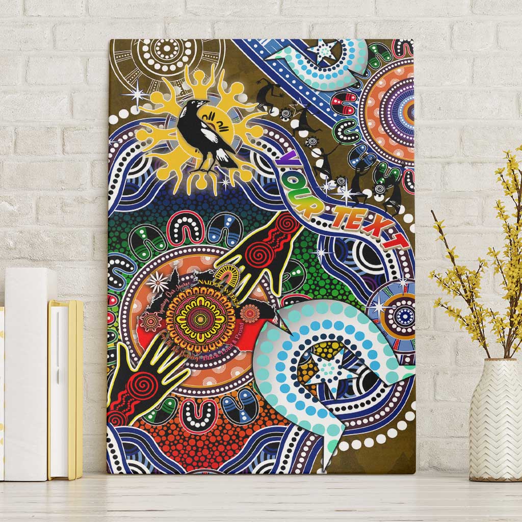 Custom NAIDOC Week 2024 Collingwood Magpies Canvas Wall Art Australia Aboriginal Dot Painting