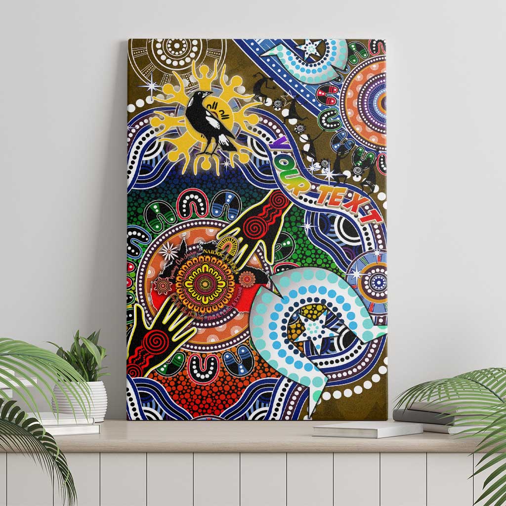 Custom NAIDOC Week 2024 Collingwood Magpies Canvas Wall Art Australia Aboriginal Dot Painting