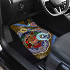 Custom NAIDOC Week 2024 Collingwood Magpies Car Mats Australia Aboriginal Dot Painting