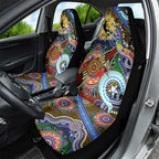 Custom NAIDOC Week 2024 Collingwood Magpies Car Seat Cover Australia Aboriginal Dot Painting