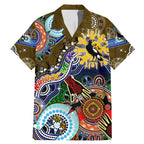 Custom NAIDOC Week 2024 Collingwood Magpies Family Matching Mermaid Dress and Hawaiian Shirt Australia Aboriginal Dot Painting
