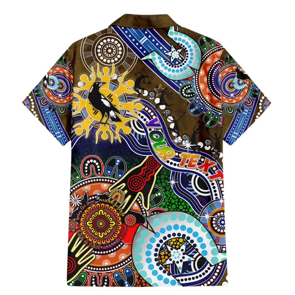 Custom NAIDOC Week 2024 Collingwood Magpies Family Matching Mermaid Dress and Hawaiian Shirt Australia Aboriginal Dot Painting