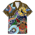 Custom NAIDOC Week 2024 Collingwood Magpies Family Matching Off The Shoulder Long Sleeve Dress and Hawaiian Shirt Australia Aboriginal Dot Painting