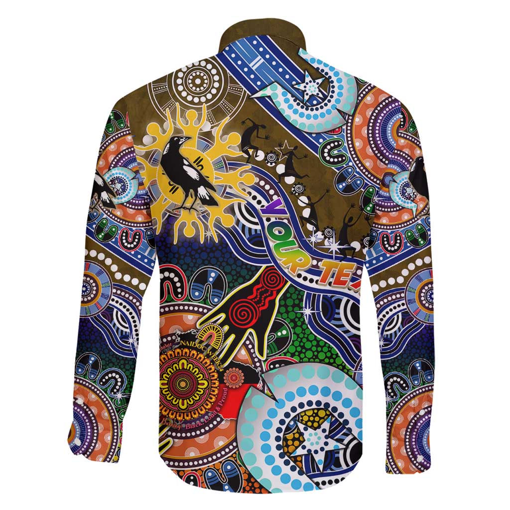 Custom NAIDOC Week 2024 Collingwood Magpies Family Matching Summer Maxi Dress and Hawaiian Shirt Australia Aboriginal Dot Painting