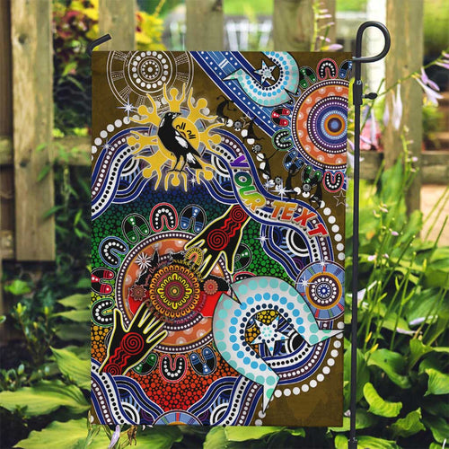 Custom NAIDOC Week 2024 Collingwood Magpies Garden Flag Australia Aboriginal Dot Painting