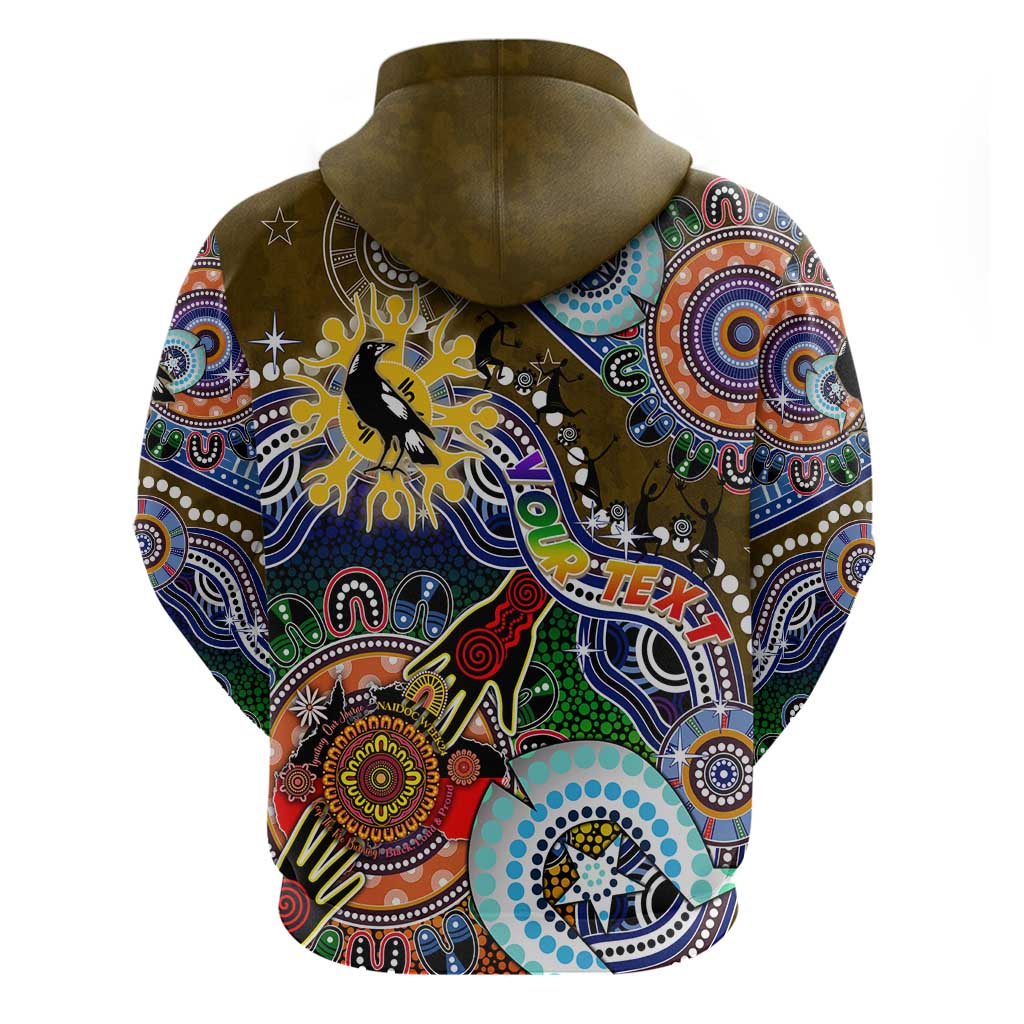 Custom NAIDOC Week 2024 Collingwood Magpies Hoodie Australia Aboriginal Dot Painting