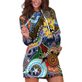 Custom NAIDOC Week 2024 Collingwood Magpies Hoodie Dress Australia Aboriginal Dot Painting