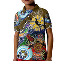 Custom NAIDOC Week 2024 Collingwood Magpies Kid Polo Shirt Australia Aboriginal Dot Painting