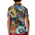 Custom NAIDOC Week 2024 Collingwood Magpies Kid Polo Shirt Australia Aboriginal Dot Painting