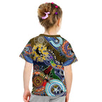 Custom NAIDOC Week 2024 Collingwood Magpies Kid T Shirt Australia Aboriginal Dot Painting