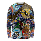 Custom NAIDOC Week 2024 Collingwood Magpies Long Sleeve Shirt Australia Aboriginal Dot Painting