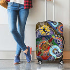 Custom NAIDOC Week 2024 Collingwood Magpies Luggage Cover Australia Aboriginal Dot Painting