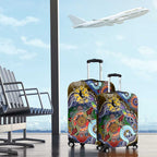 Custom NAIDOC Week 2024 Collingwood Magpies Luggage Cover Australia Aboriginal Dot Painting