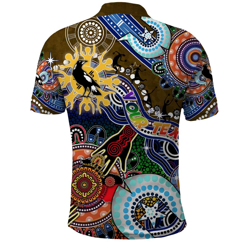 Custom NAIDOC Week 2024 Collingwood Magpies Polo Shirt Australia Aboriginal Dot Painting