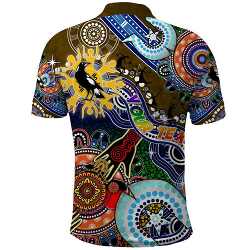 Custom NAIDOC Week 2024 Collingwood Magpies Polo Shirt Australia Aboriginal Dot Painting