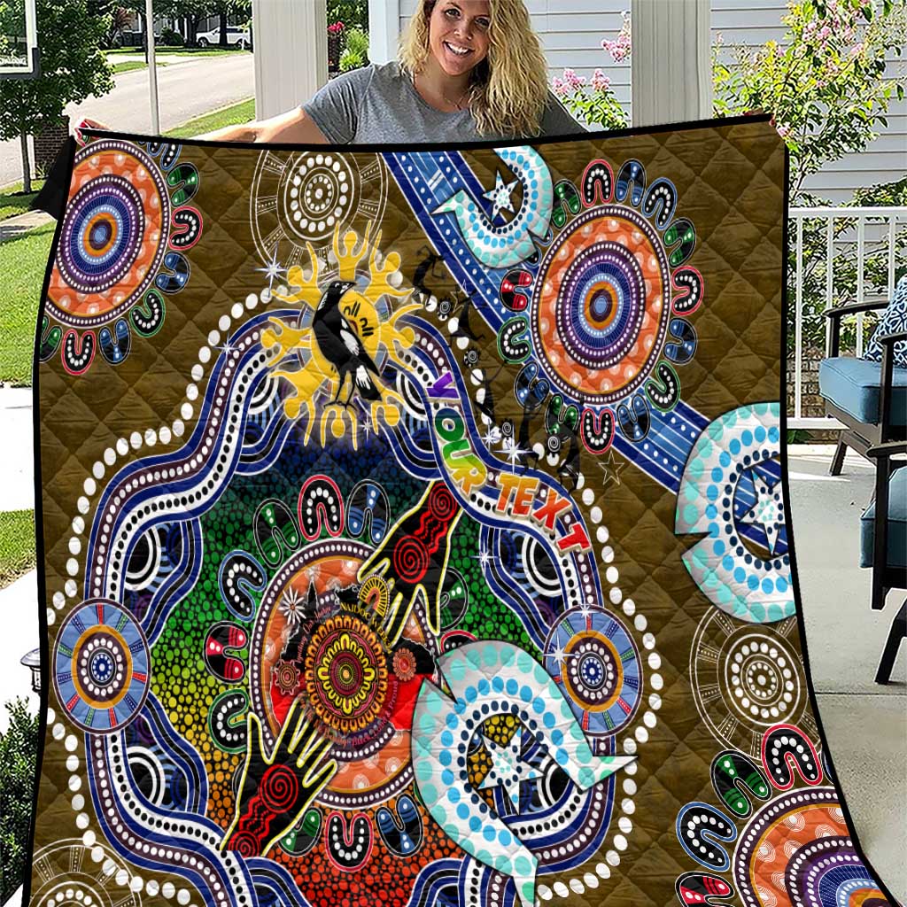 Custom NAIDOC Week 2024 Collingwood Magpies Quilt Australia Aboriginal Dot Painting