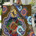 Custom NAIDOC Week 2024 Collingwood Magpies Quilt Australia Aboriginal Dot Painting