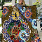 Custom NAIDOC Week 2024 Collingwood Magpies Quilt Australia Aboriginal Dot Painting