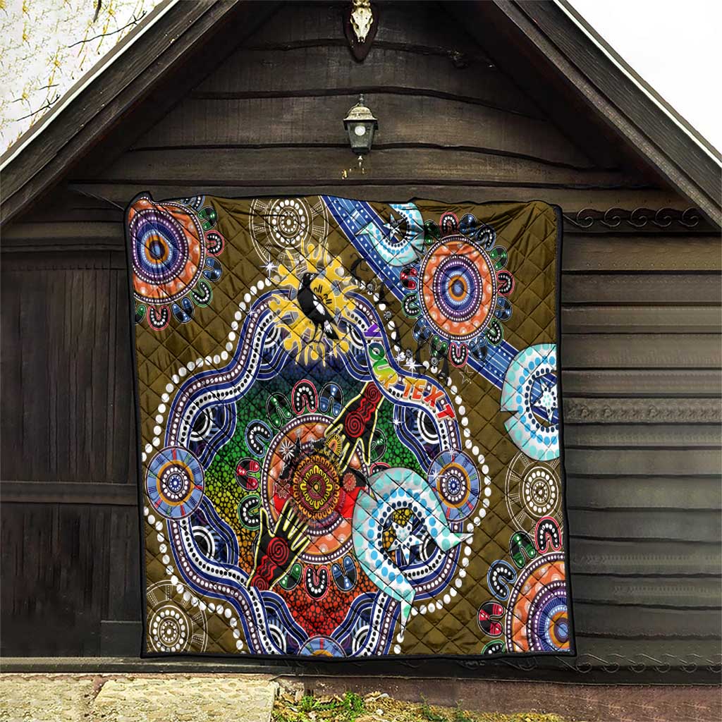 Custom NAIDOC Week 2024 Collingwood Magpies Quilt Australia Aboriginal Dot Painting