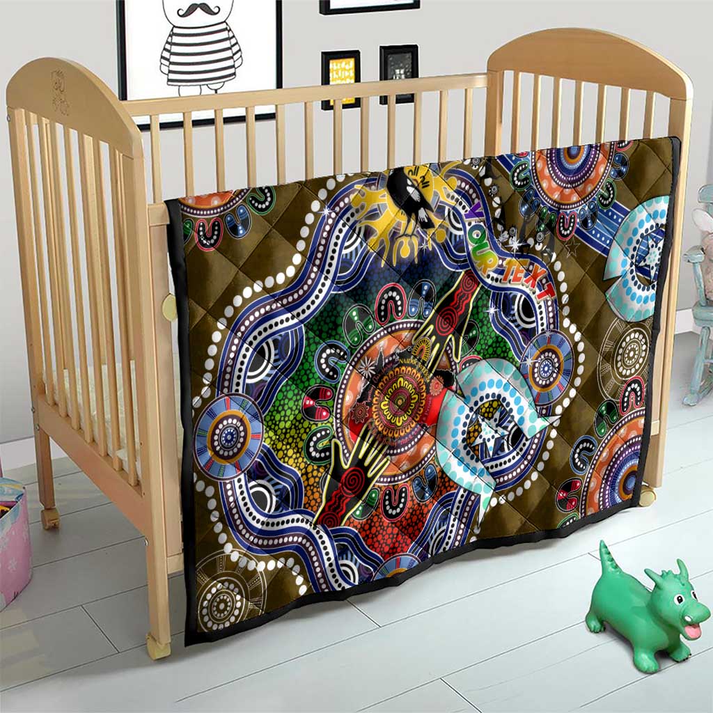 Custom NAIDOC Week 2024 Collingwood Magpies Quilt Australia Aboriginal Dot Painting