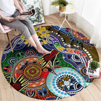 Custom NAIDOC Week 2024 Collingwood Magpies Round Carpet Australia Aboriginal Dot Painting