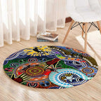 Custom NAIDOC Week 2024 Collingwood Magpies Round Carpet Australia Aboriginal Dot Painting