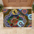 Custom NAIDOC Week 2024 Collingwood Magpies Rubber Doormat Australia Aboriginal Dot Painting